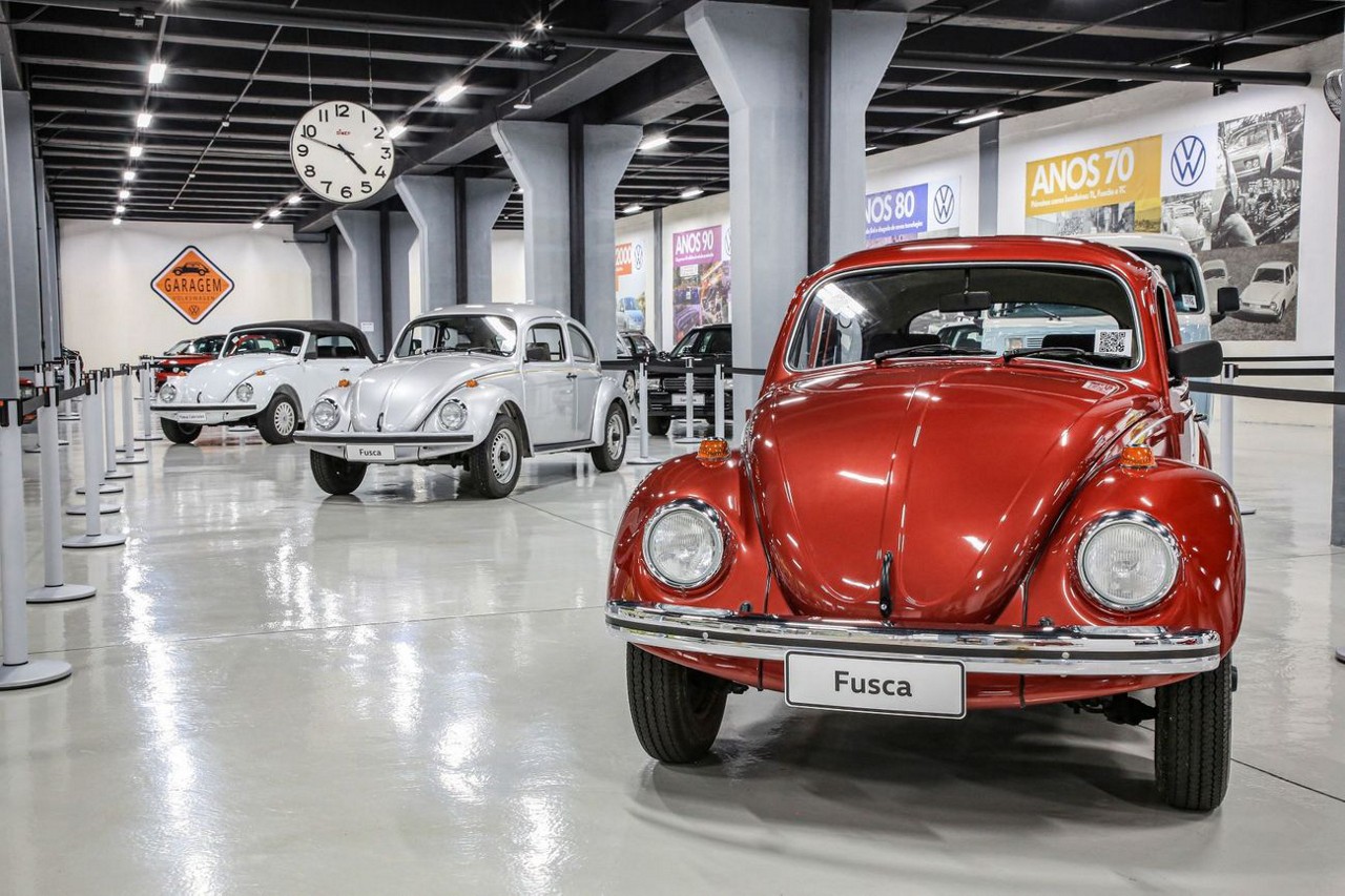 Legado do Fusca é preservado na Garagem VW, mantida pela montadora em São Bernardo do Campo (SP)