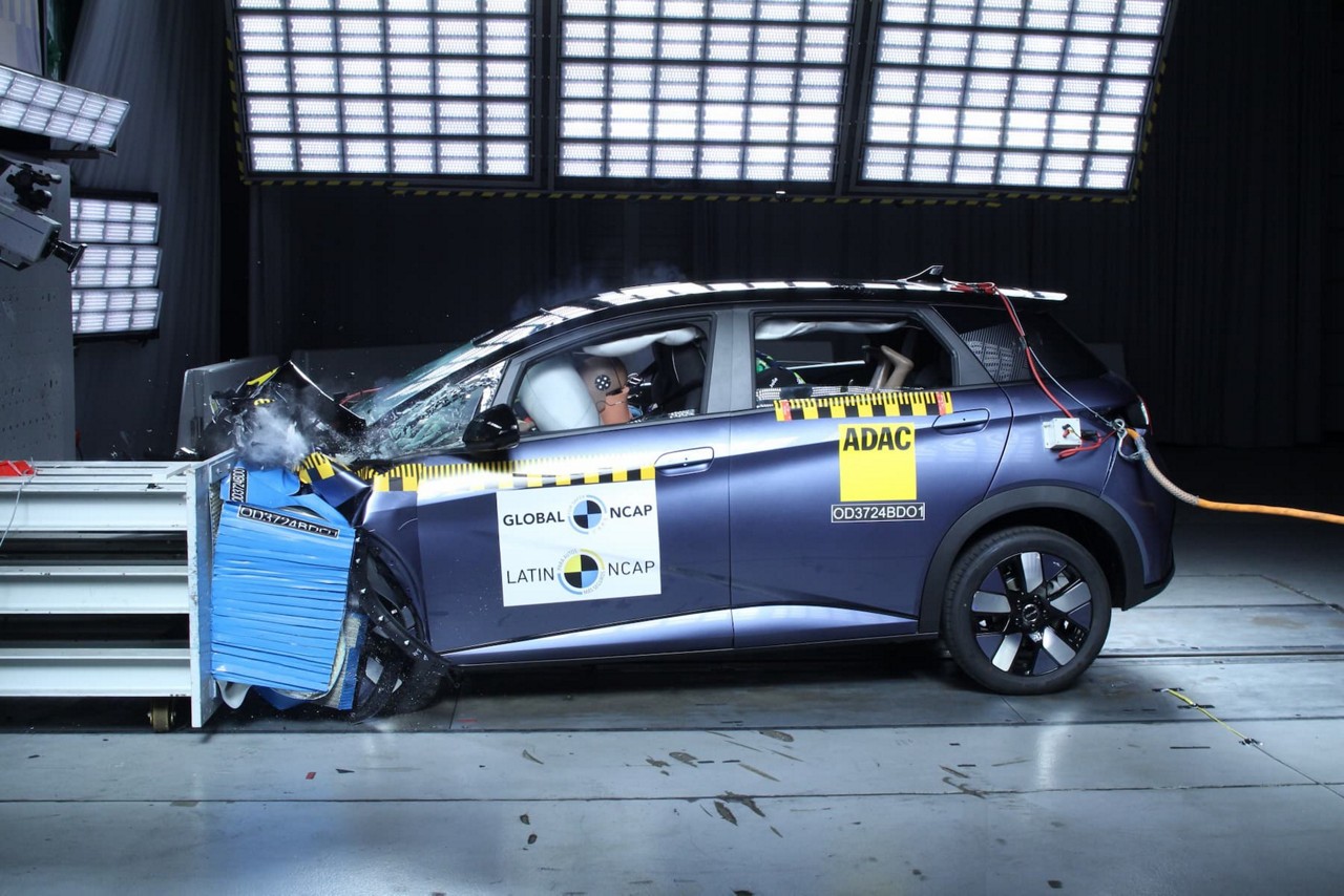 BYD Dolphin Plus foi um dos carros mais seguros nos testes do Latin NCAP feitos em 2024