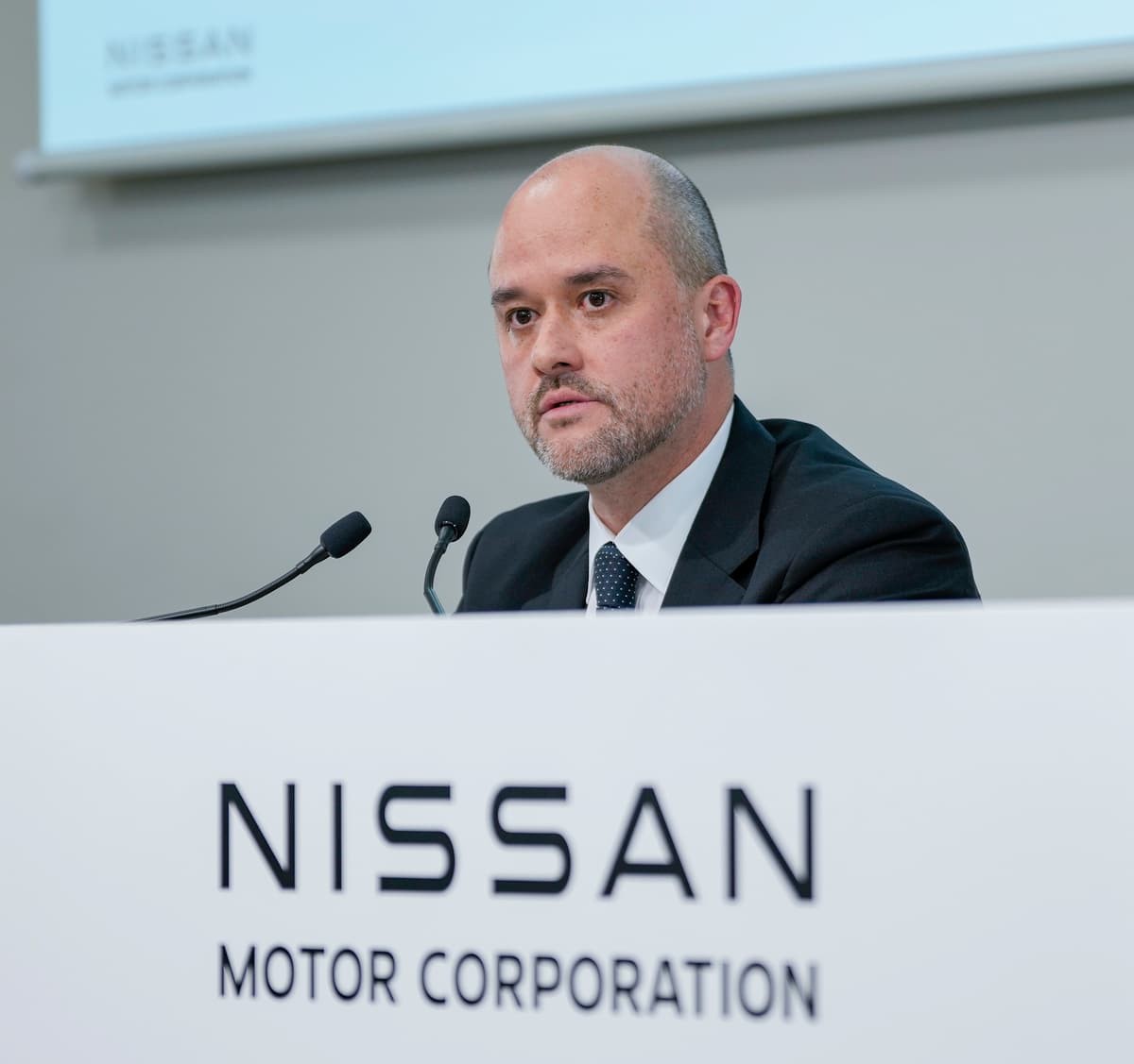Ivan Espinosa, CEO da Nissan, durante a divulgação do balanço fiscal de 2024