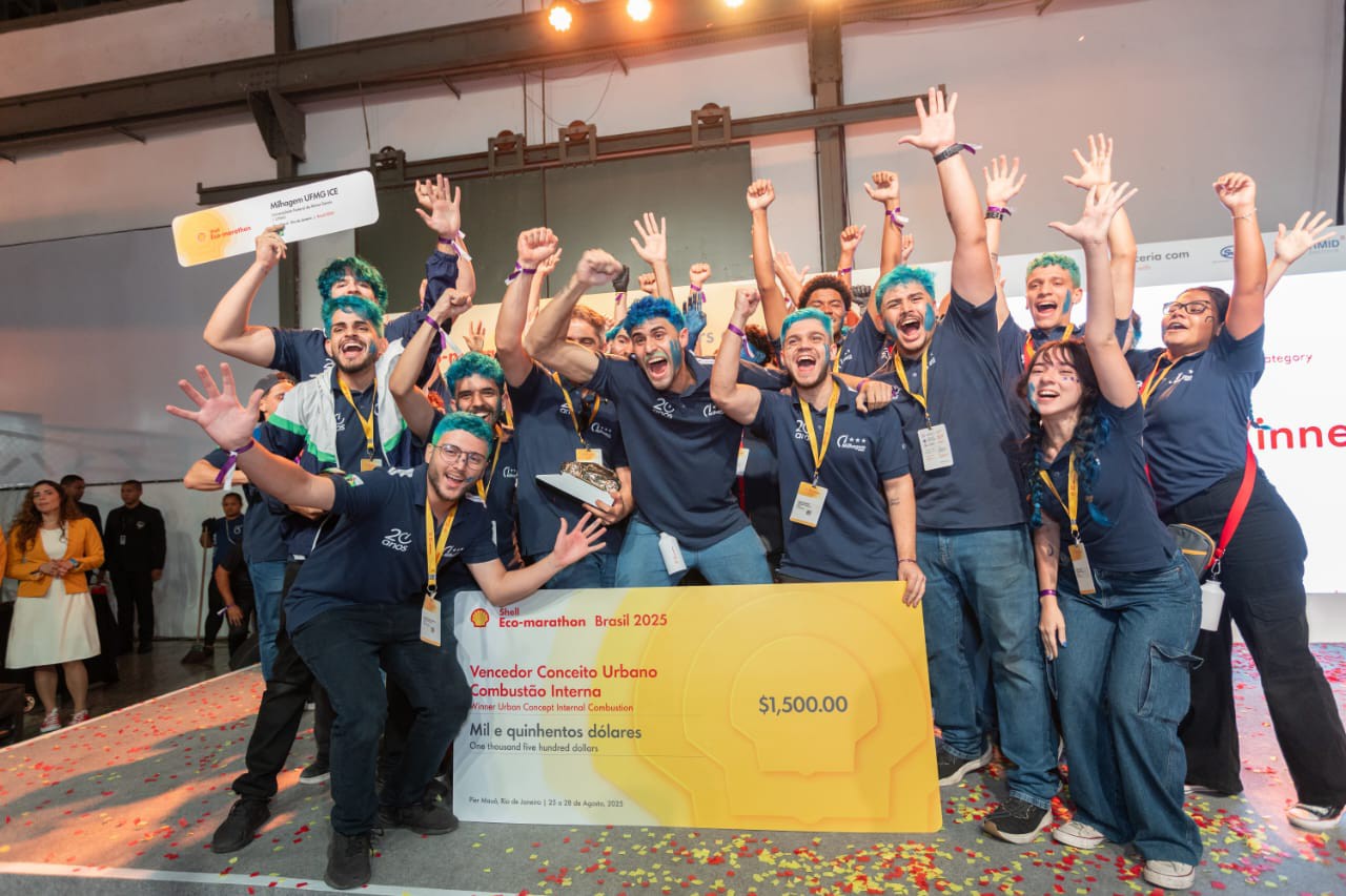 Equipe de estudantes da UFMG venceram a Shell eco-Marathon 2025 em duas categorias