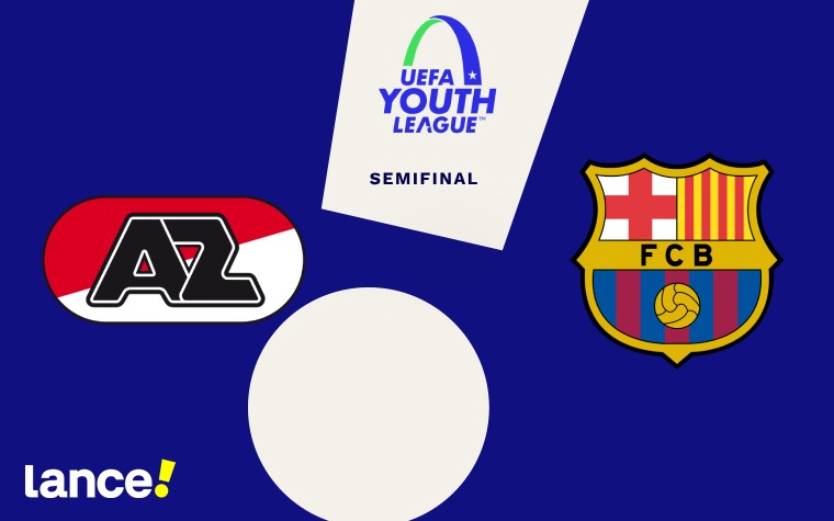 AZ Alkmaar x Barcelona pela Uefa Youth League (Arte: Lance!)