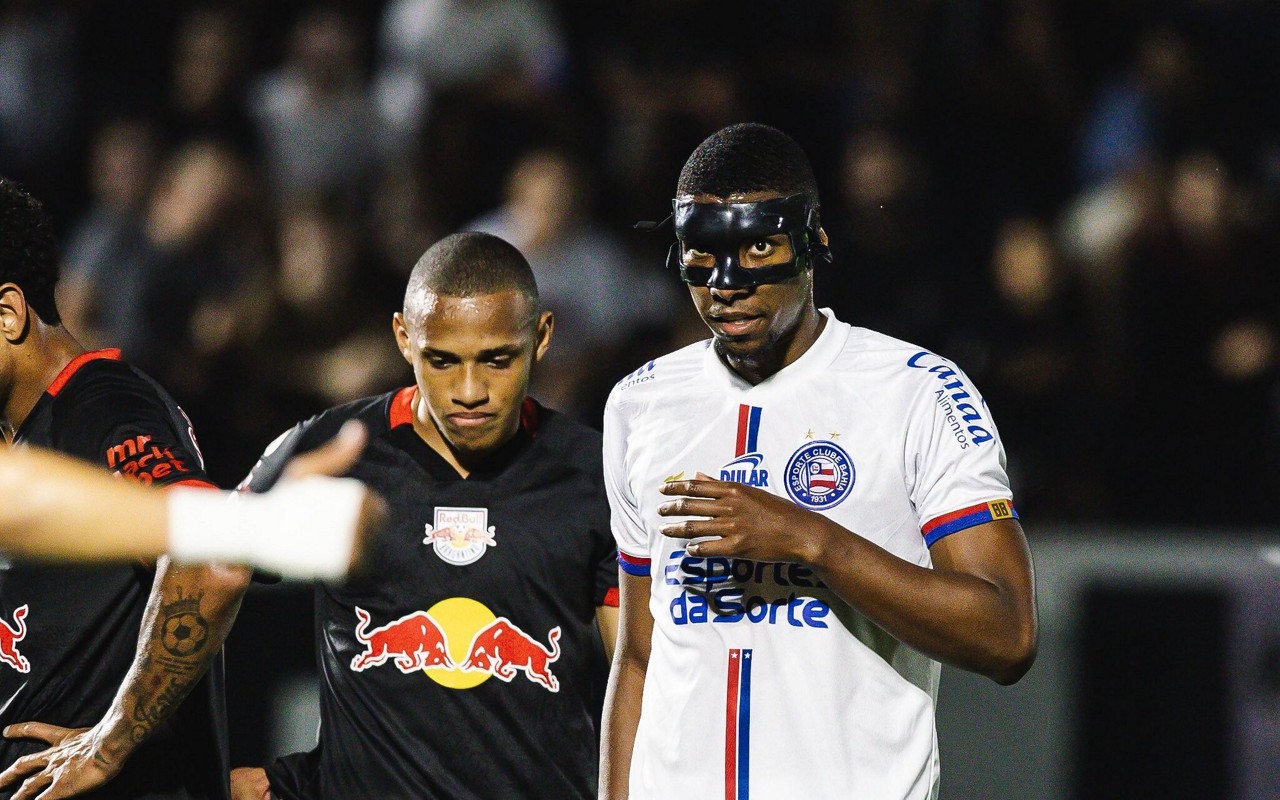 John John e Kanu em Bragantino x Bahia (Foto: Letícia Martins / EC Bahia)