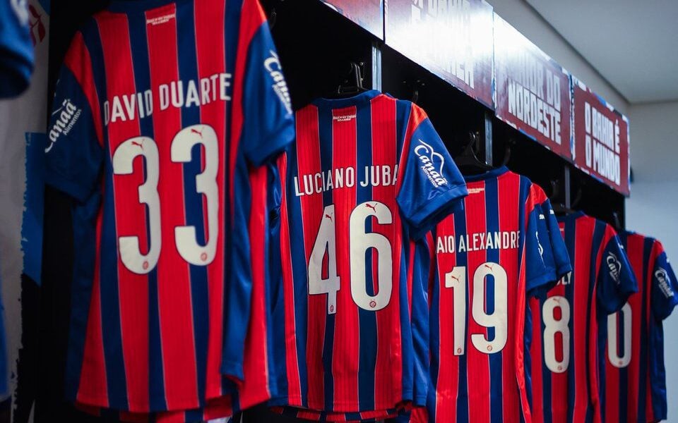 Vestiário de Bahia antes da partida contra o Paysandu Foto: Divulgação / EC Bahia