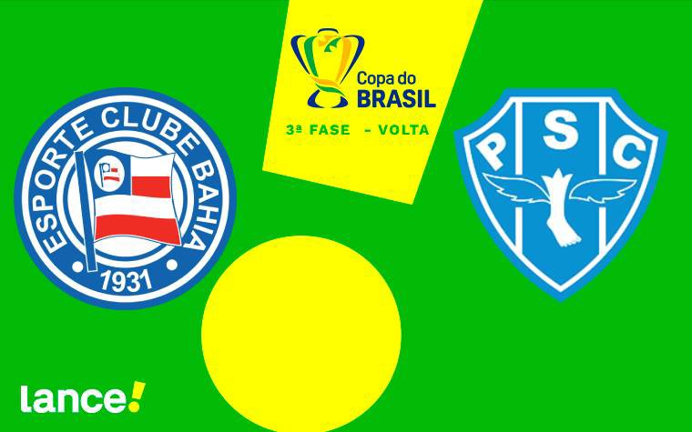 Bahia e Paysandu se enfrentam pela terceira fase da Copa do Brasil (Foto: Arte/Lance)