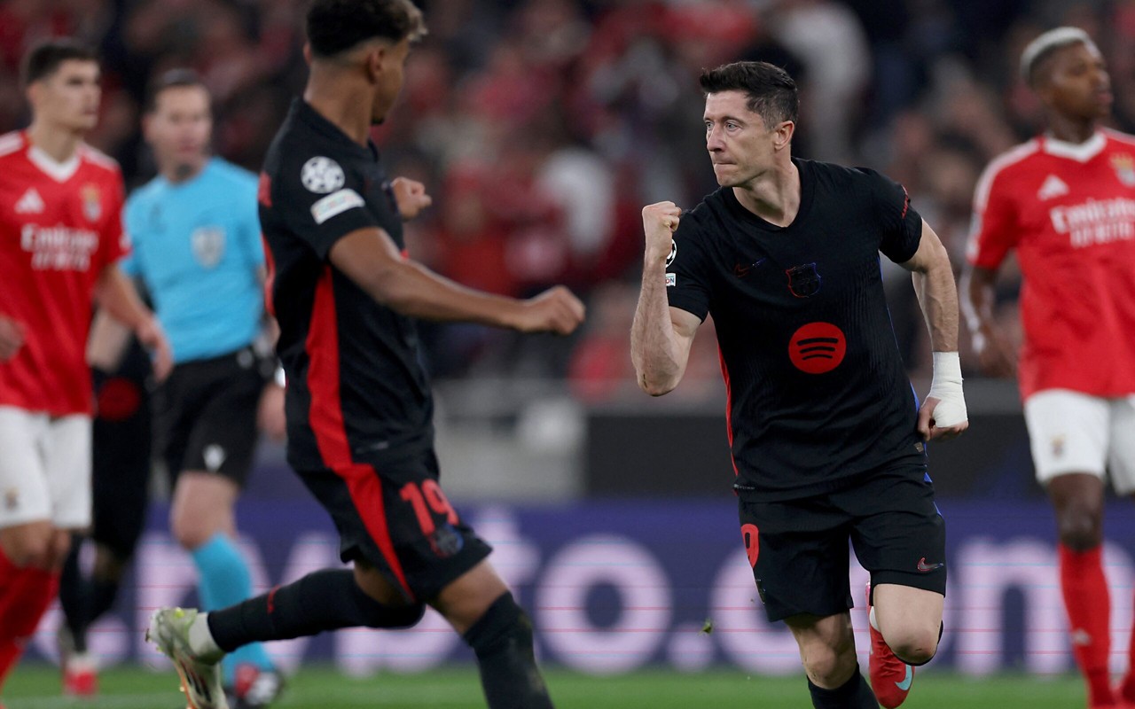 Barcelona deu show contra o Benfica na Champions League (Foto: Reprodução FILIPE AMORIM/AFP)