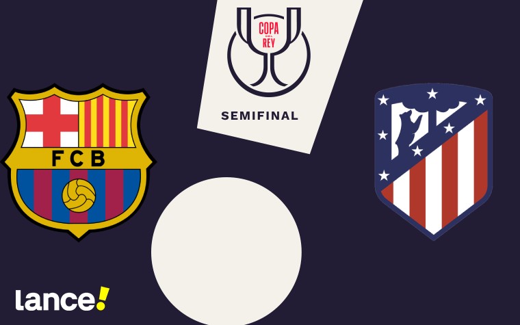Barcelona e Atlético de Madrid se enfrentam pela semifinal da Copa do Rei da Espanha (Arte: Lance!)