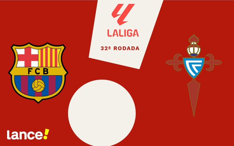 Barcelona encara o Celta de Vigo, pela 32ª rodada da La Liga (Foto: Arte/Lance!)