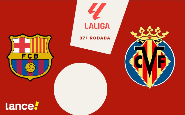 Barcelona x Villarreal pela 37ª rodada de La Liga (Foto: Arte/Lance!)
