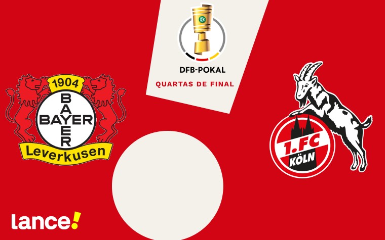 Bayer Leverkusen e Colônia se enfrentam pelas quartas de final da Copa da Alemanha (Arte: Lance!)