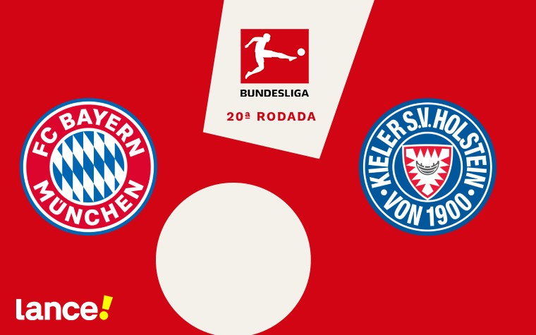 Confira todas as informações do duelo entre Bayern e Holstein Kiel, válido 20ª rodada da Bundesliga (Foto: Arte / Lance!)