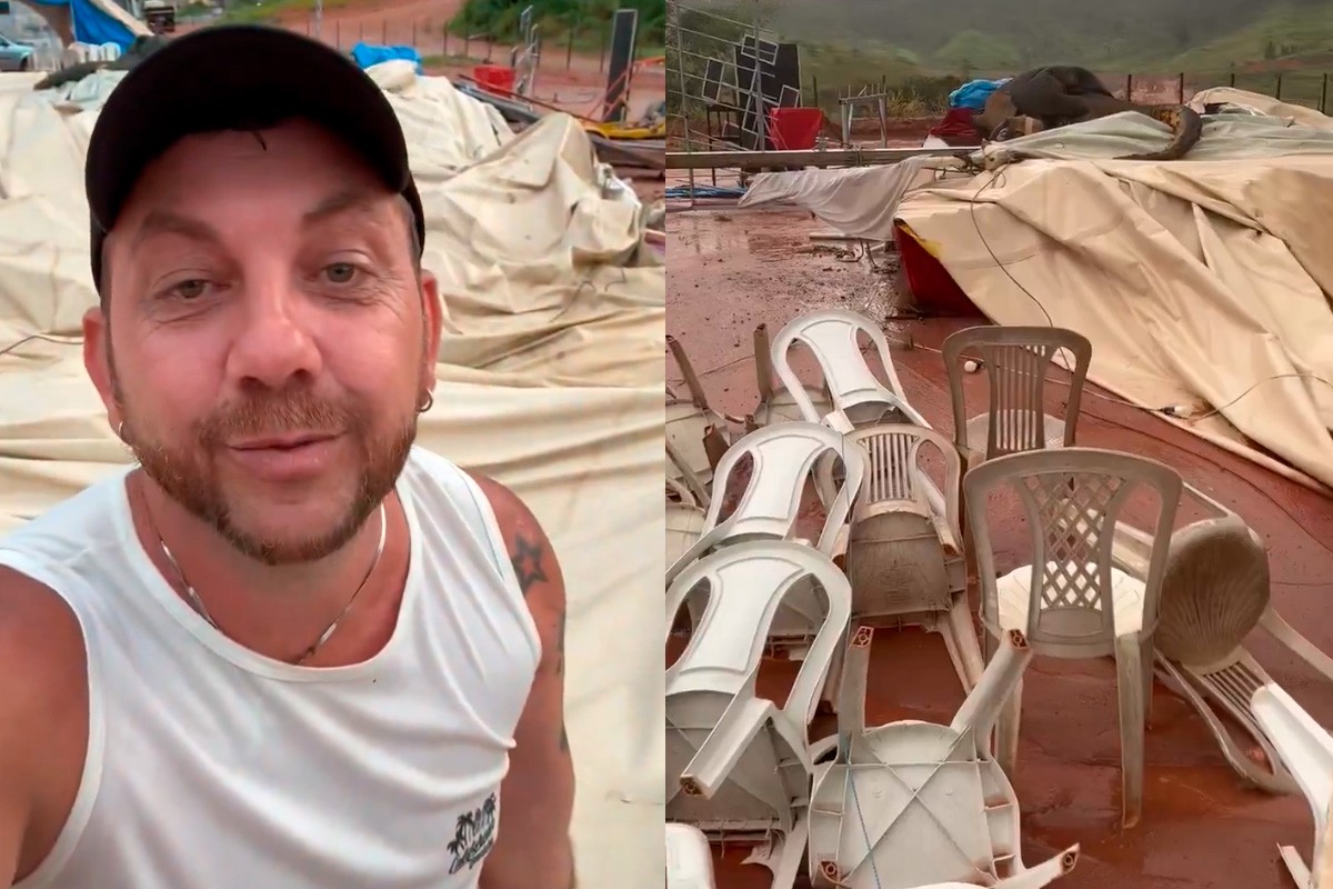 Ex-BBB Edilberto faz vaquinha para recuperar circo destruído por temporal