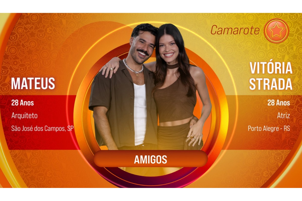Vitória Strada e seu amigo Mateus foram os primeiros anunciados do BBB 25