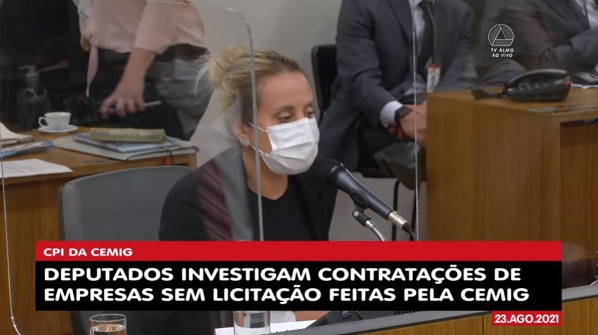 Cláudia Campos Faria, advogada da Cemig, foi ouvida na CPI nesta segunda-feira