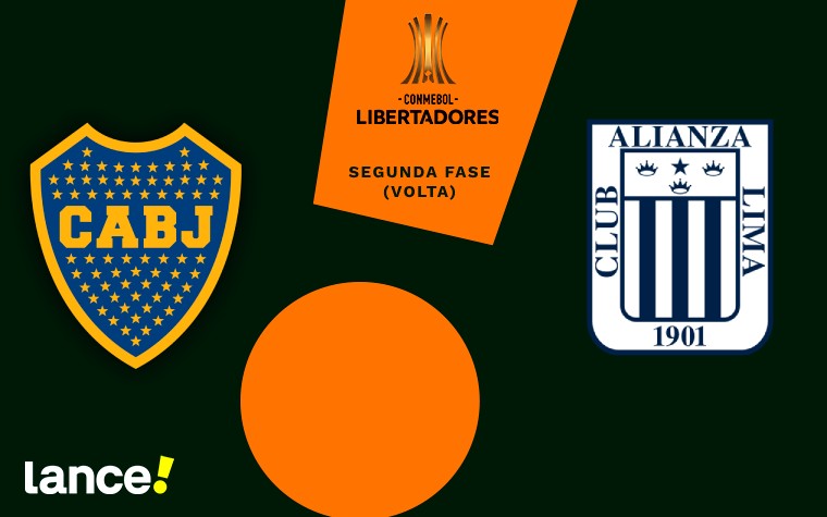 Boca Juniors e Alianza Lima se enfrentam pela segunda fase da Libertadores (Arte: Lance!)