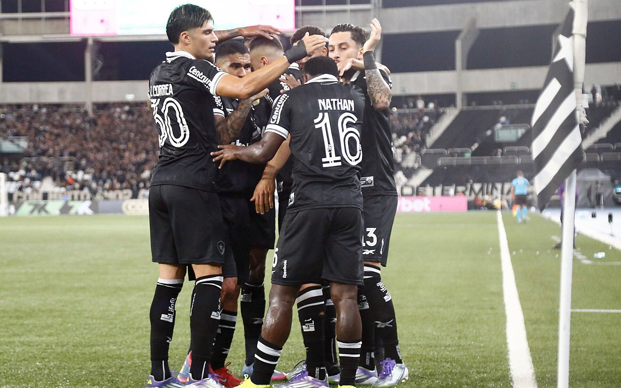 Jogadores do Botafogo comemoram gol pelo Brasileirão (Foto: Vítor Silva/Botafogo)