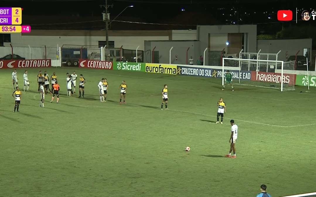 Botafogo está fora da Copinha (Foto: Reprodução/CazéTV)