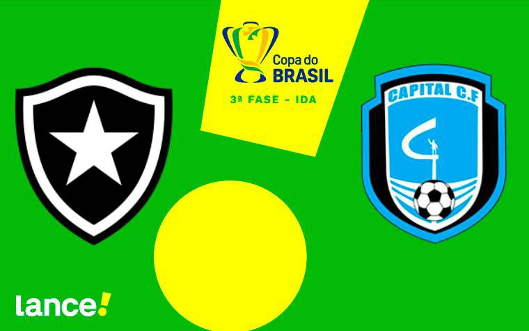 Botafogo e Capital-DF se enfrentam nesta quarta-feira (Arte: Lance!)