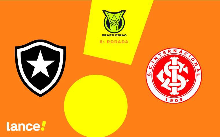 Botafogo e Internacional se enfrentam neste domingo pelo Brasileirão (Arte: Lance!)