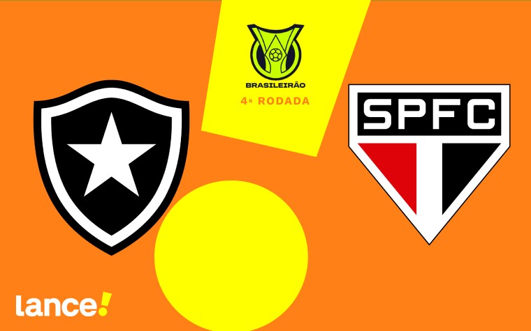 Botafogo x São Paulo se enfrentam pela 4ª rodada do Brasileirão (Foto: Arte/Lance!)