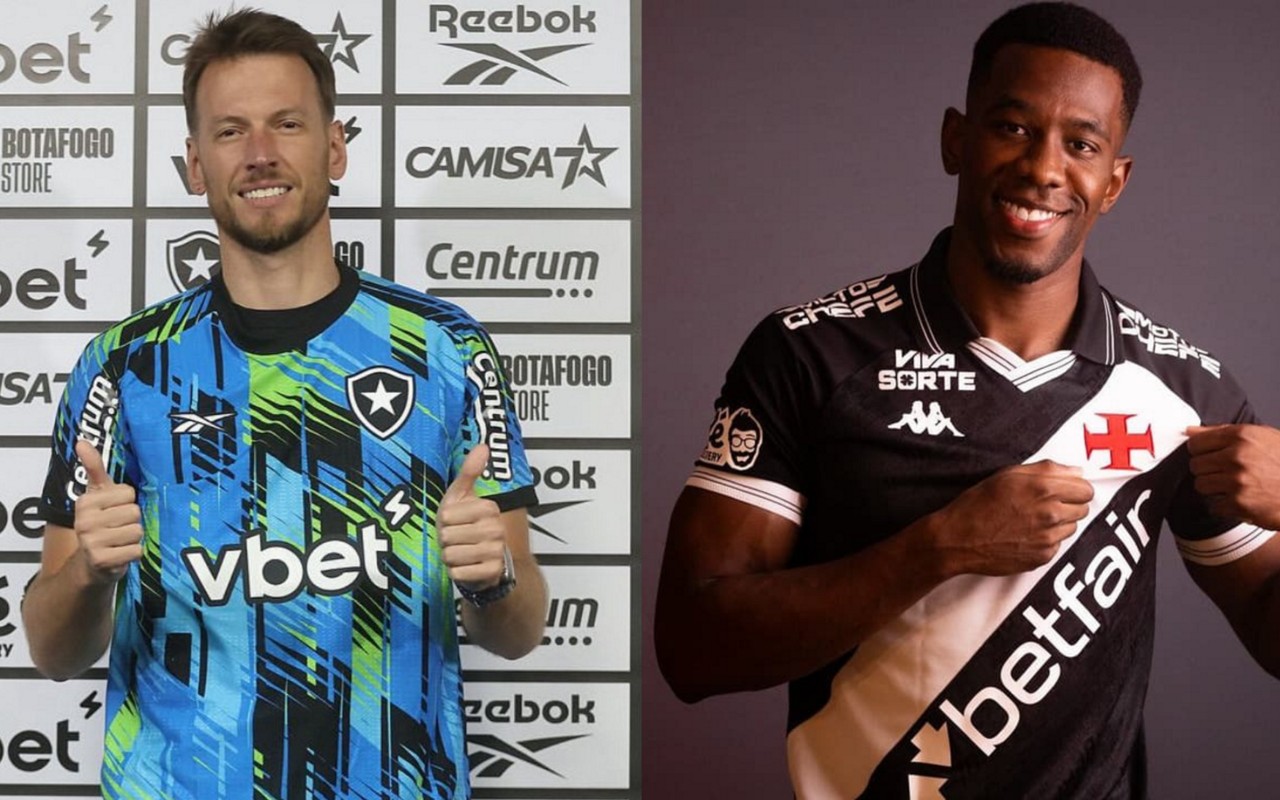 Neto, goleiro do Botafogo, e Carlos Cuesta, zagueiro do Vasco (Fotos: Divulgação/Vasco e Botafogo)