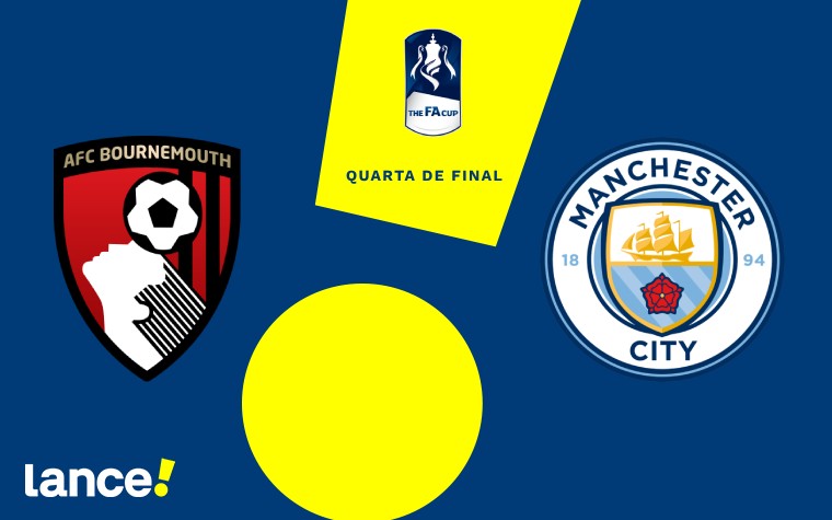 Bounermouth e Manchester City pela Copa da Inglaterra (Arte: Lance!)