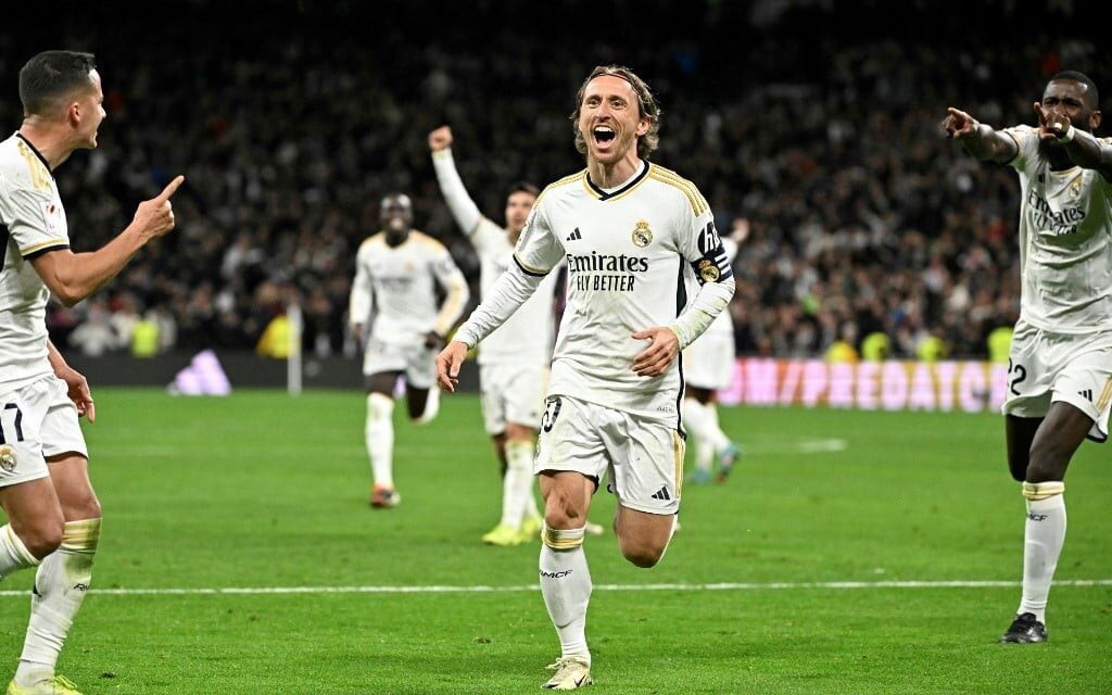 Luka Modric em ação pelo Real Madrid (Foto: JAVIER SORIANO / AFP)
