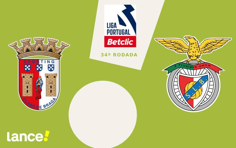 Braga e Benfica se enfrentam pelo Campeonato Português (Arte: Lance!)