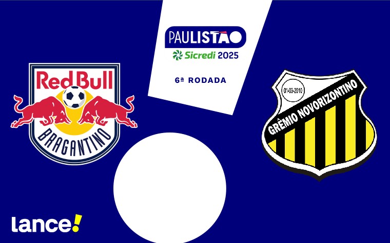 Bragantino e Novorizontino se enfrentam, neste sábado (1), pela 6ª rodada do Campeonato Paulista (Foto: Arte Lance!)