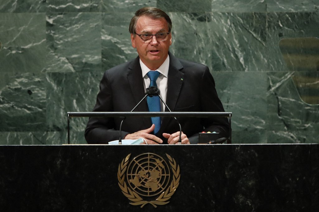 Presidente Jair Bolsonaro em discurso na Assembleia da ONU