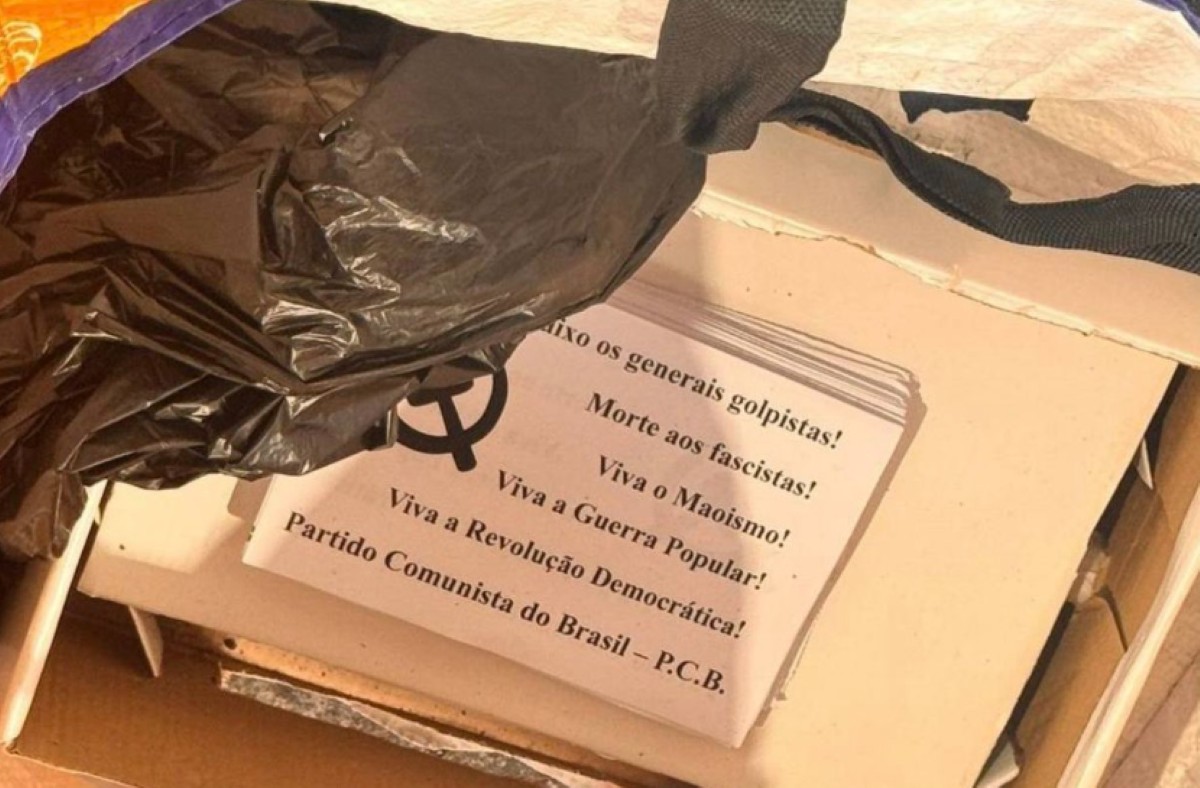 Na internet, circula foto de suposto bilhete deixado junto a artefato