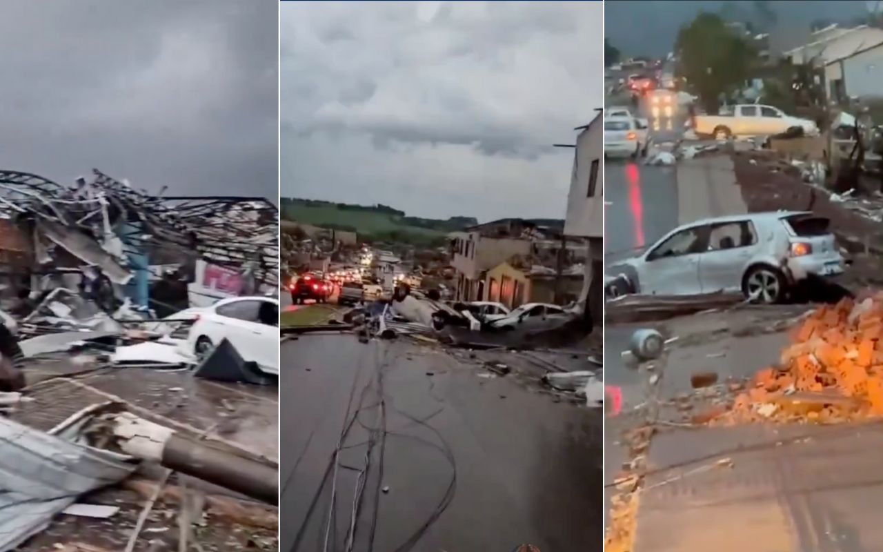 Tornado causou destruição no Paraná na sexta-feira (7/11)