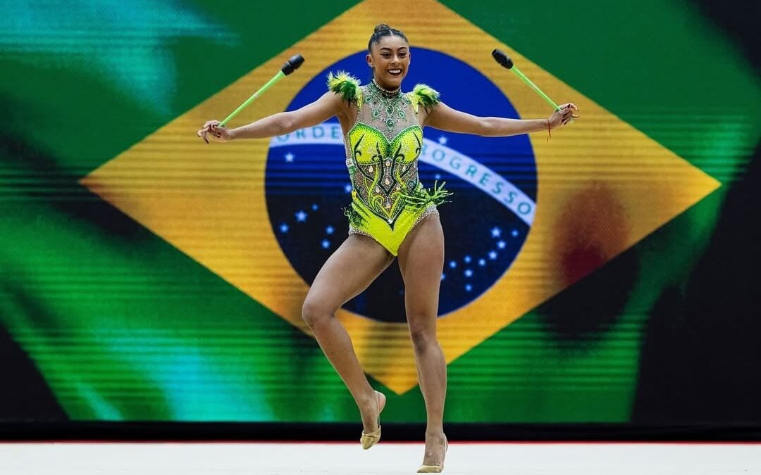 Campeã em 2024, Babi Domingos conquistou a prata este ano (Foto: Divulgação/ CBG)