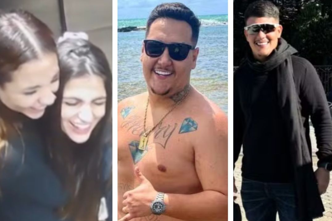 Na foto aparecem todos os envolvidos no crime: Marcelly e Rafaela (a esquerda), Igor, a vítima (no centro), e Mário ( a direita).