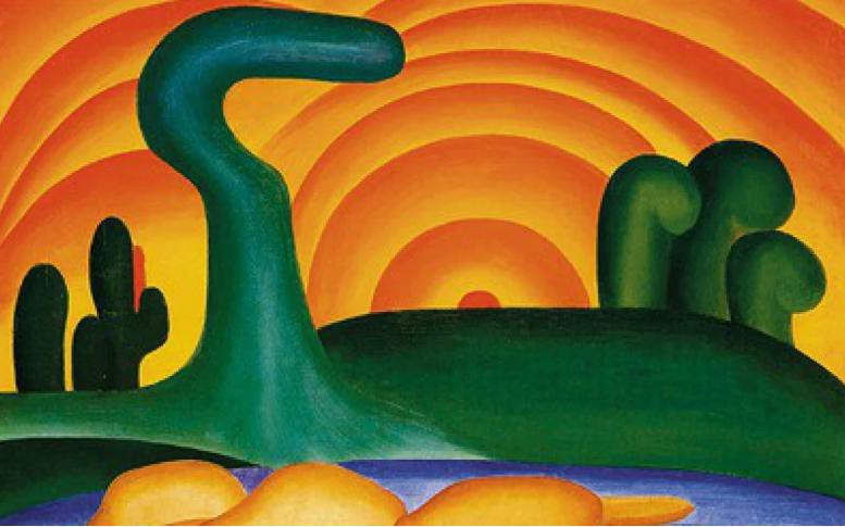 "Sol Poente" é uma obra famosa de Tarsila do Amaral