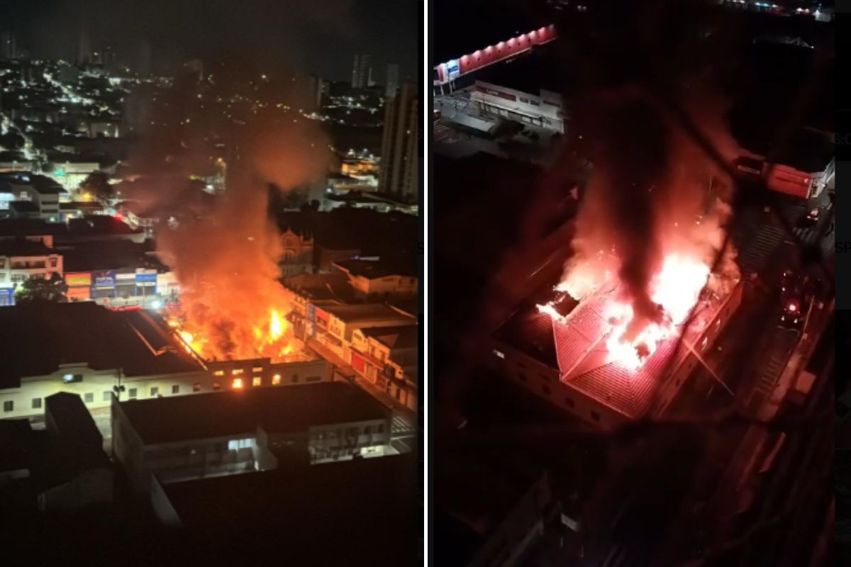 Incêndio atinge Mercado Municipal de Piracicaba nesta quarta-feira (23)