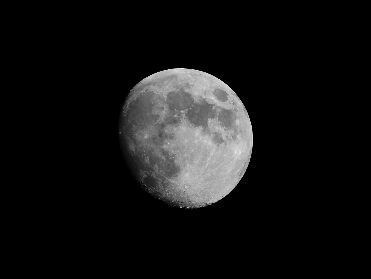 A photo of the almost full moon
