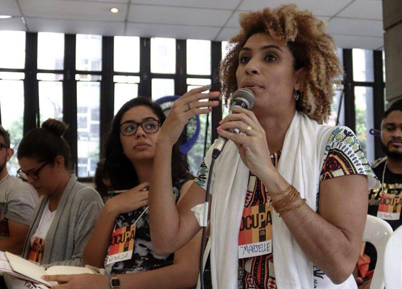 Marielle Franco no encontro Ocupa Política, em BH