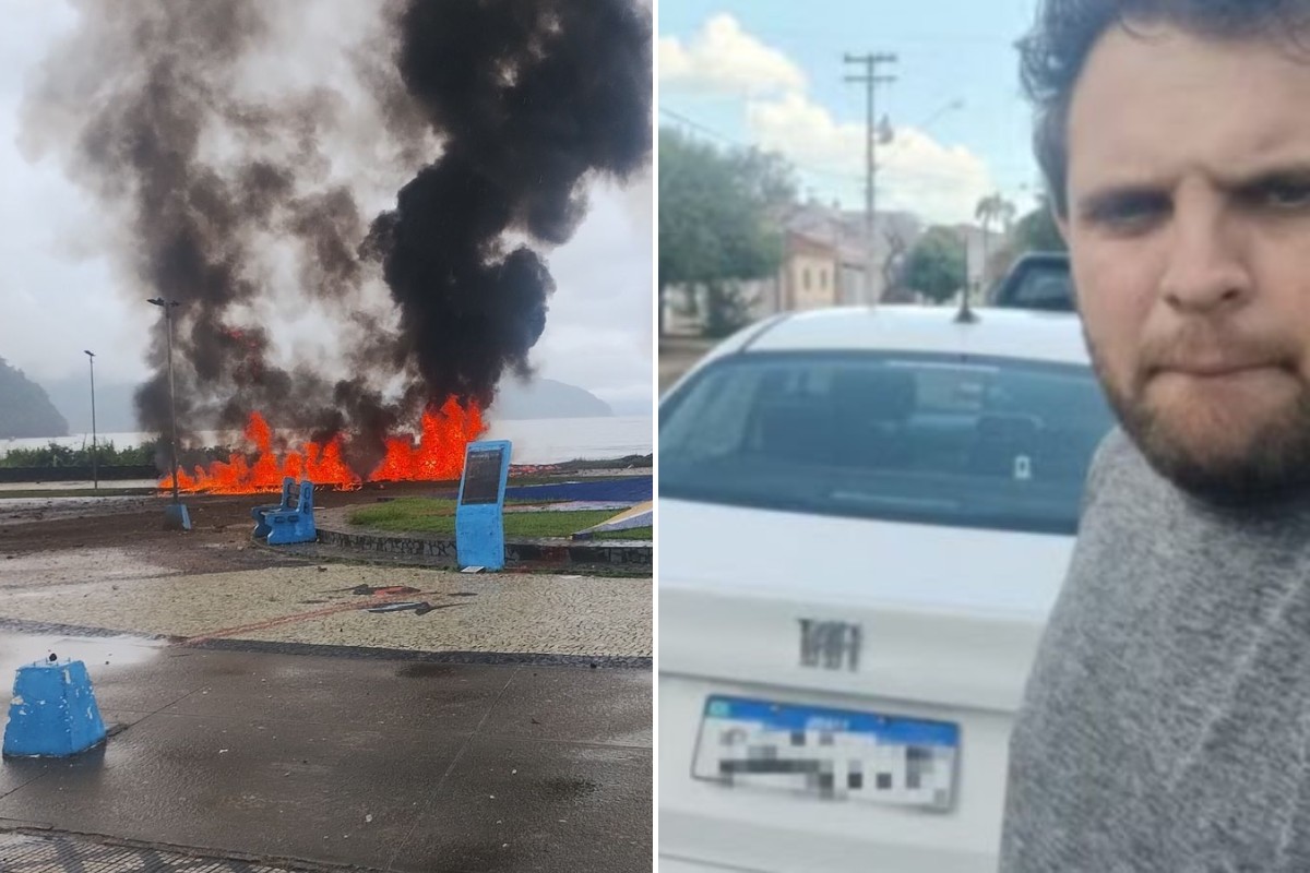 Mesmo carro foi atingido por avião e roubado
