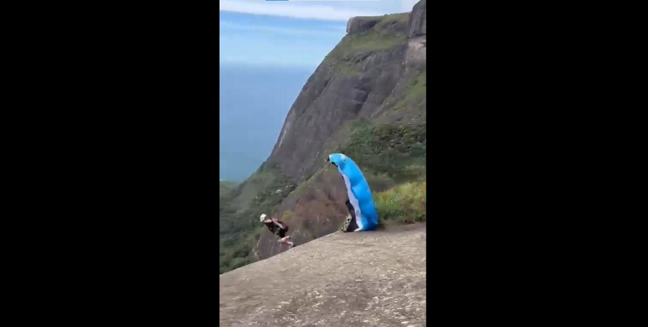 Vídeo mostra momento da queda 
