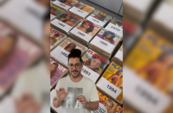 Lucas Hit coleciona revistas masculinas desde os 13 anos de idade.