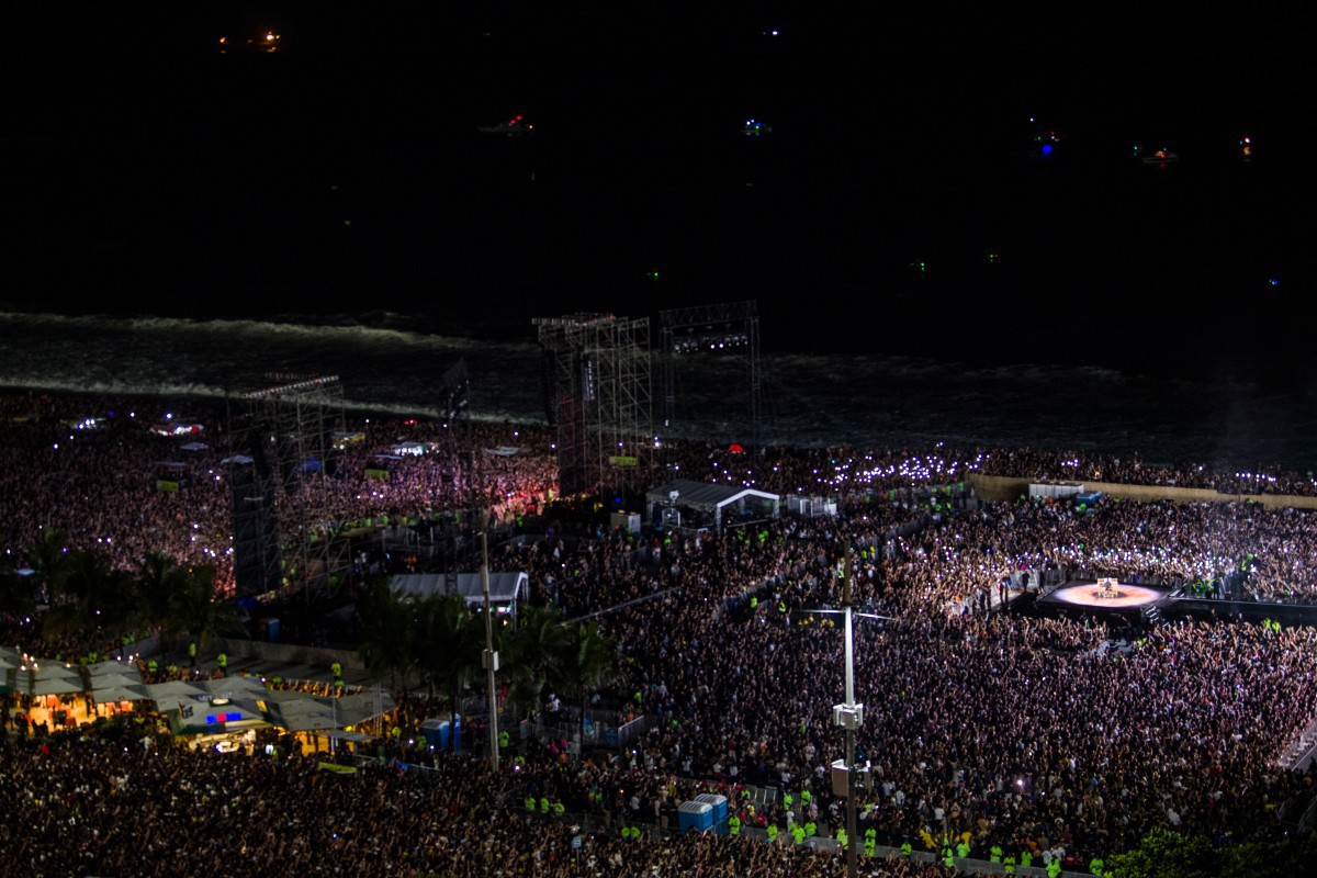 Lady Gaga atraiu 2,1 milhões de pessoas. Foto: Daniel RAMALHO/AFP