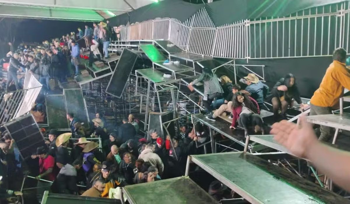 Após o desabamento, seis vítimas tiveram ferimentos graves e foram internadas