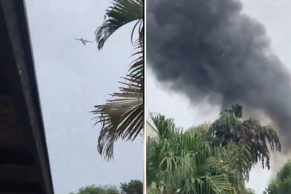 Um avião bimotor caiu, nesta sexta-feira (9), em Vinhedo (SP); haviam 62 pessoas a bordo