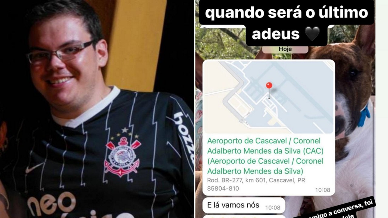Mineiro compartilhou localização antes de voo que terminou em tragédia