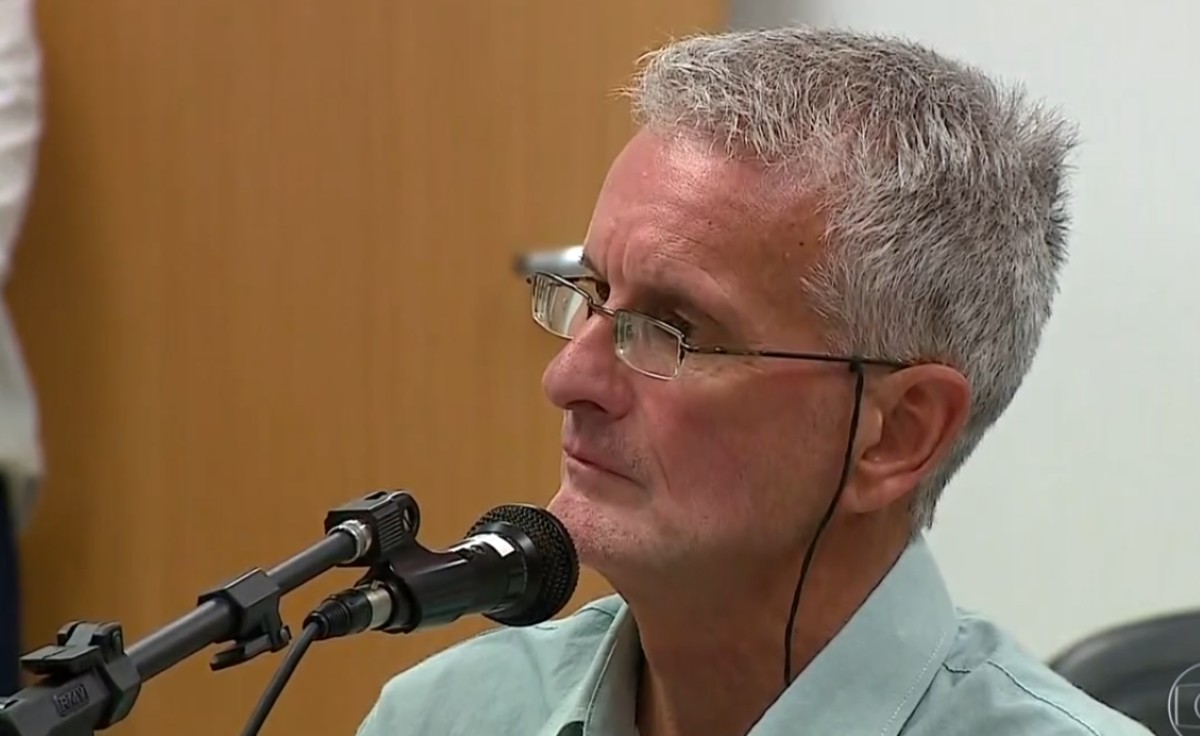 Ricardo Jardim, durante o julgamento sobre a morte da mãe dele