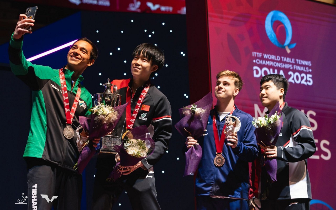 Brasileiro subiu ao pódio do Mundial pela primeira vez em 2025 (Foto: Divulgação/ WTT)