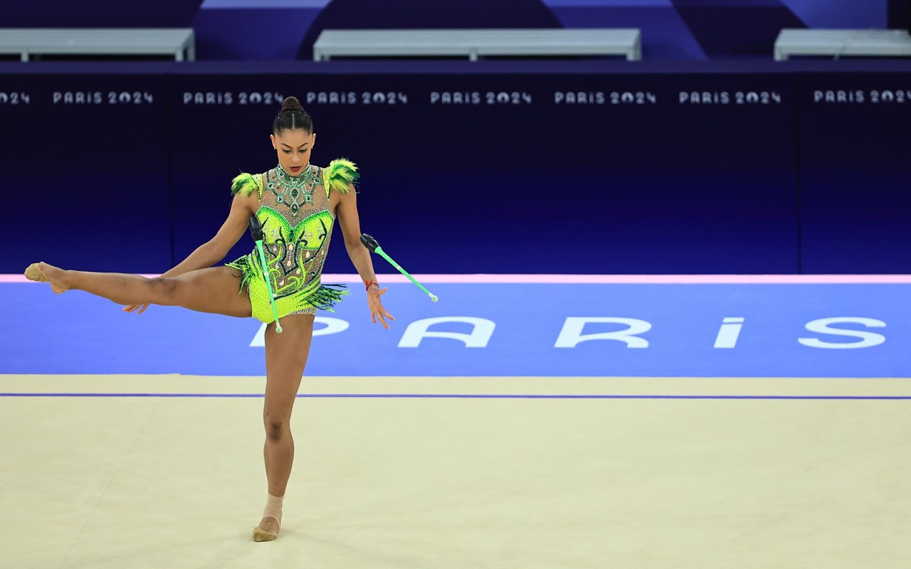 Babi Domingos foi finalista olímpica em 2024 (Foto: Ricardo Bufolin/ CBG)