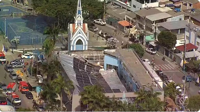 Teto desabou durante uma distribuição de cestas básicas em Recife