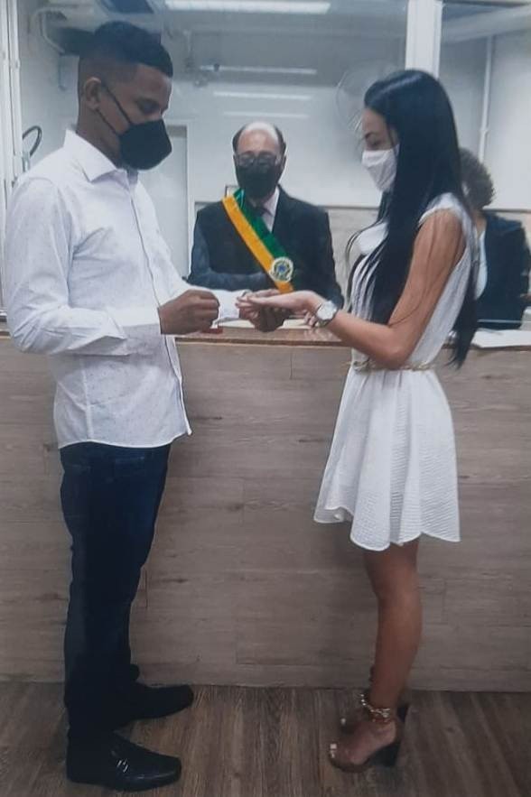 Thiago e Bárbara se casaram no dia 11 de setembro em Belo Horizonte, seguindo protocolo de prevenção à Covid-19