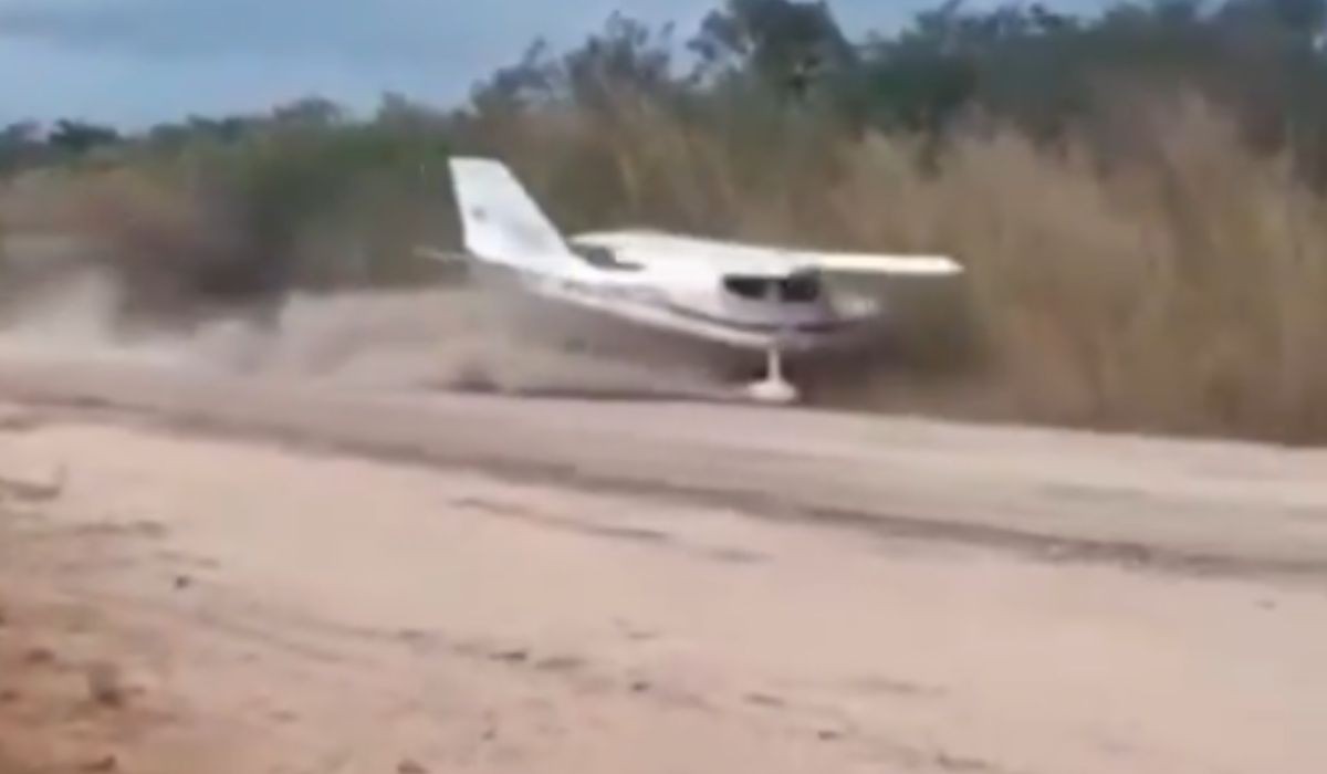  Avião só parou após rodar